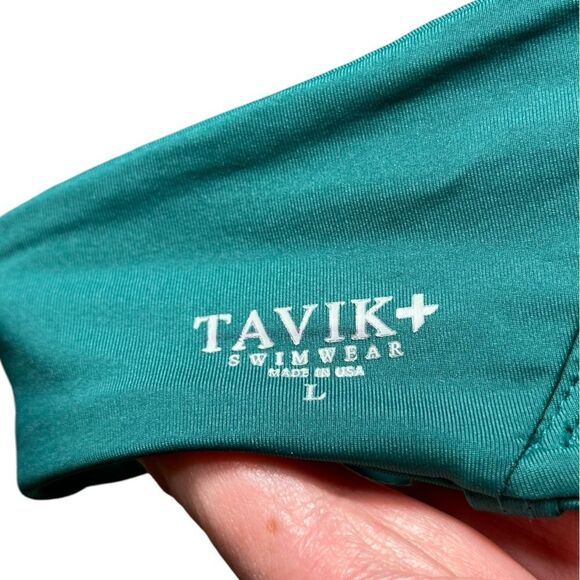 Tavik Swimwear Dark Teal Green Double Lined Bikini Top - Picture 7 of 11